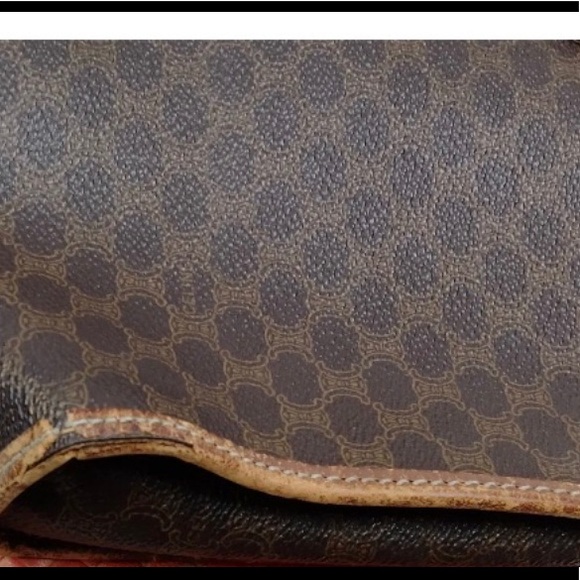 Authentic Celine Clutch Bag Bondeaux PVC Used Handbag Vintage Macadam - Picture 3 of 4